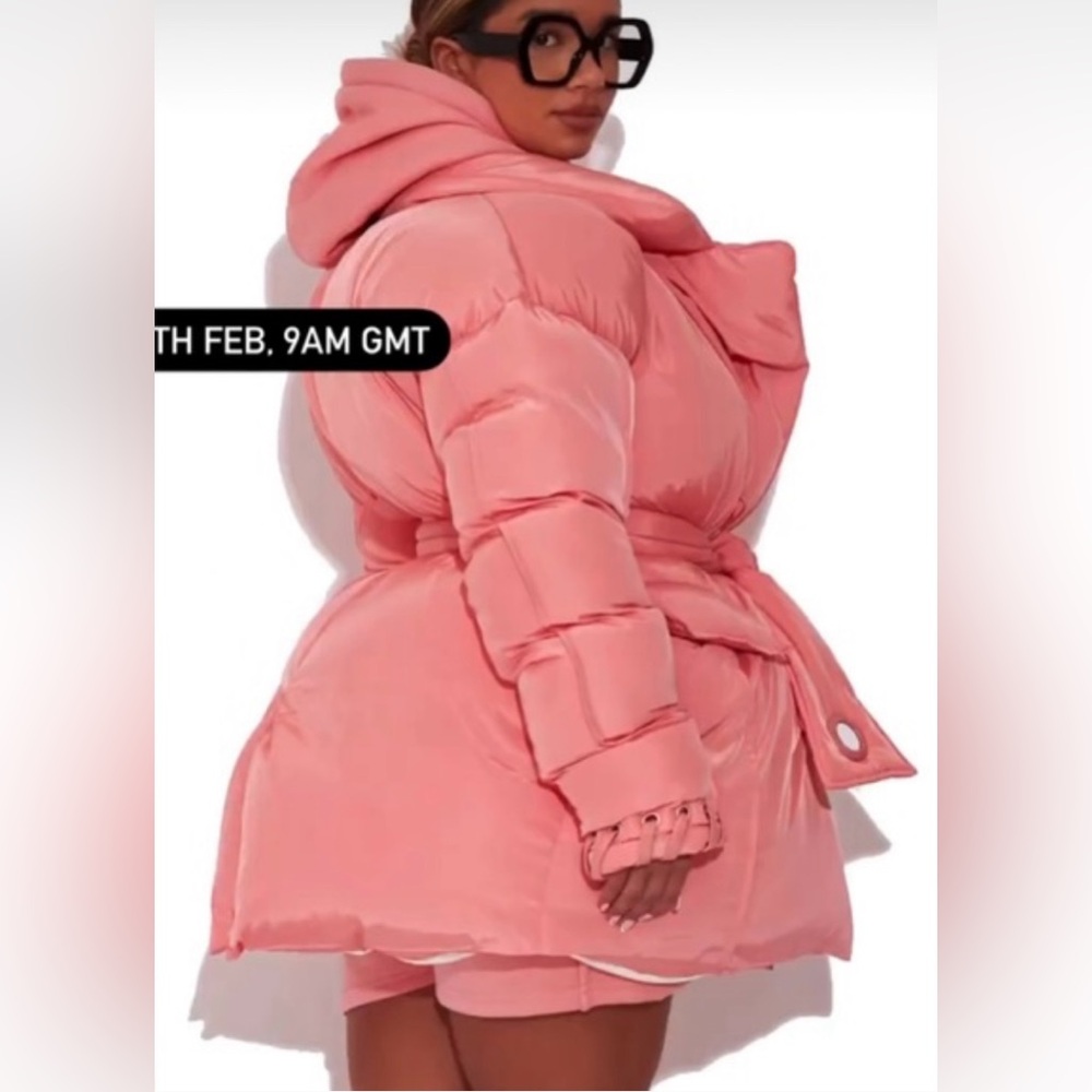 BBXBrand Flamingo Pink Short Bubble Puffer Coat (XS/S)